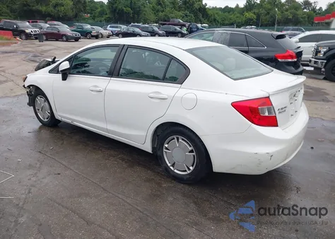 2012 Honda Civic Hf z USA, uszkodzony, nr VIN 2HGFB2F64CH518478